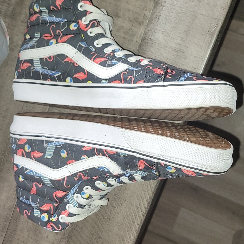Vans Sk8-HI Flamingo Canvas High Top Sneakers Size 12M/11W RARE - Picture 6 of 8